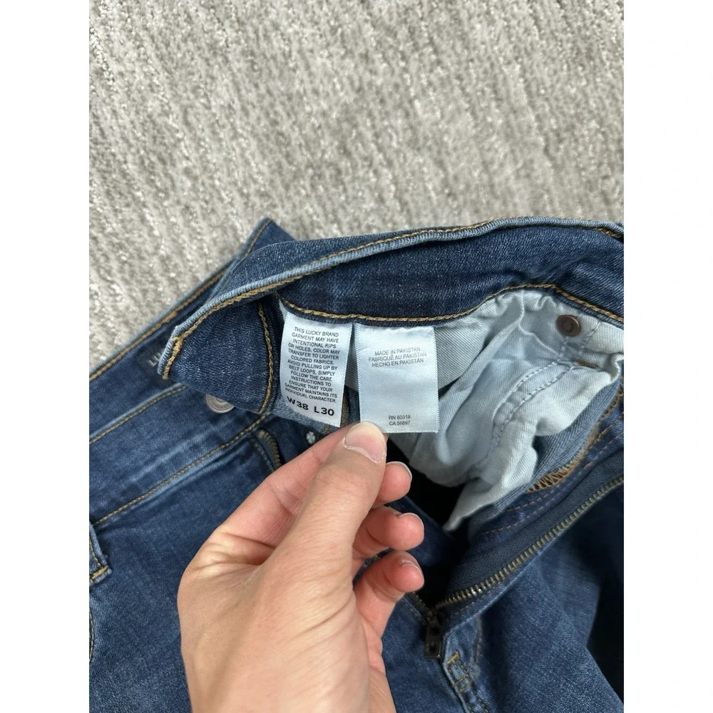 Lucky Brand 412 Athletic Slim Mens Blue Stretch Denim Jeans 38x30